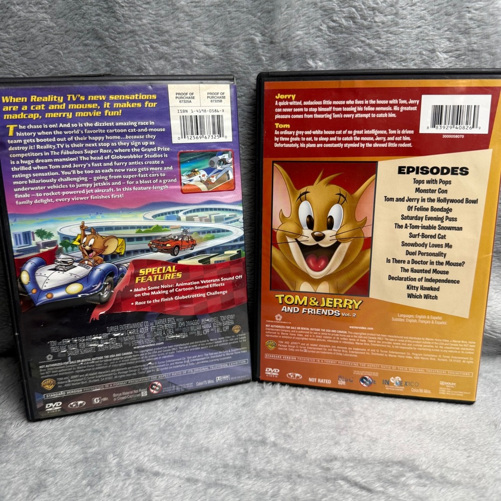 Tom and Jerry DVD Lot The Fast and the Furry and Friends Vol 2 Animated Movies - Picture 2 of 3